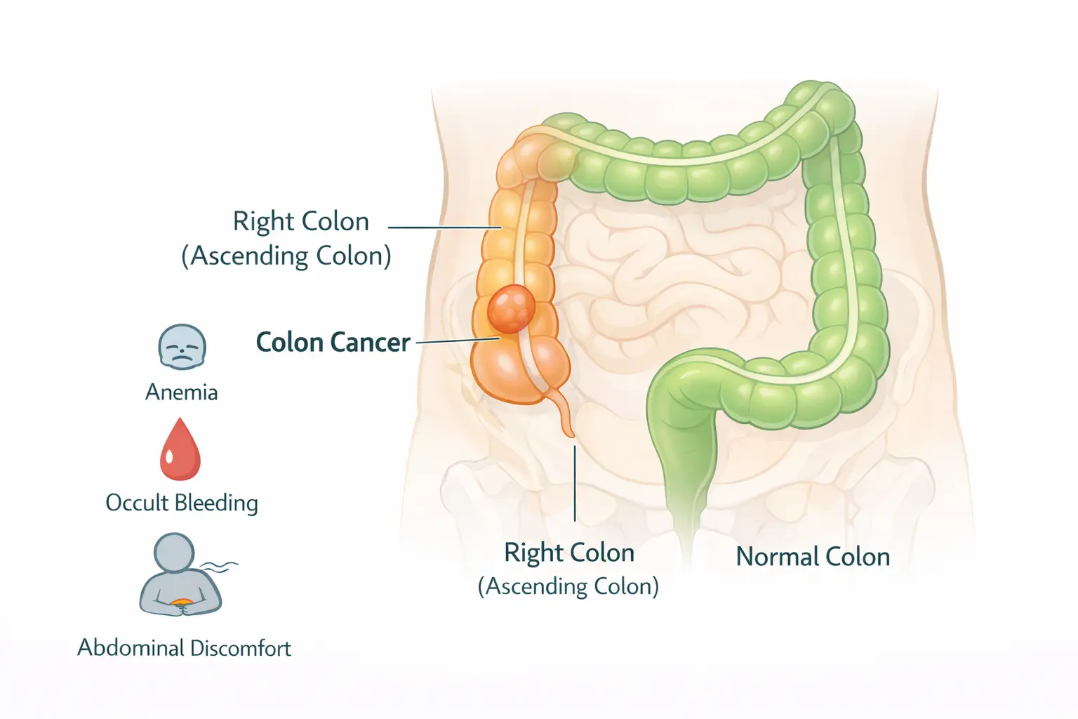 Right Sided Colon Cancer Diagram